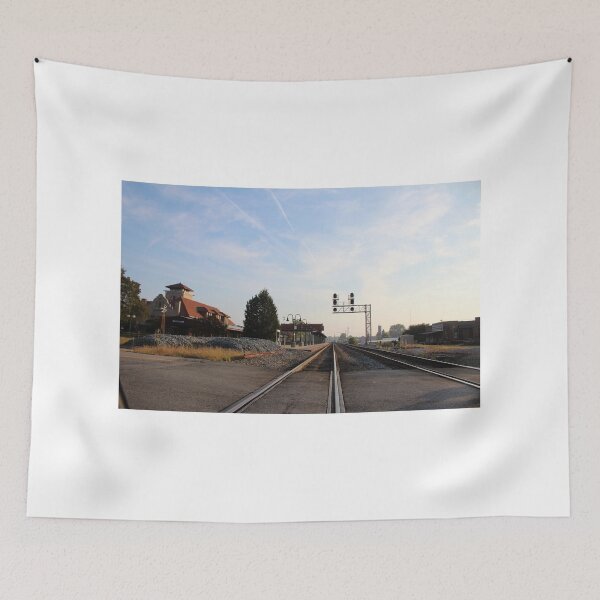 Item preview, Railway Crossing Near Historic Depot designed and sold by Cynthia48.