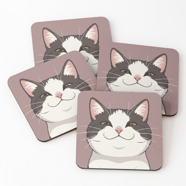 Item preview, Two-Tone Cat Evil Smile Comic Animated Illustration designed and sold by ViralCollector.