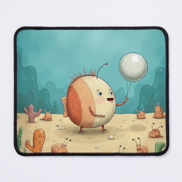 Item preview, The Underwater Balloon – Whimsical Ocean Creature Art designed and sold by Whimsical Hug.