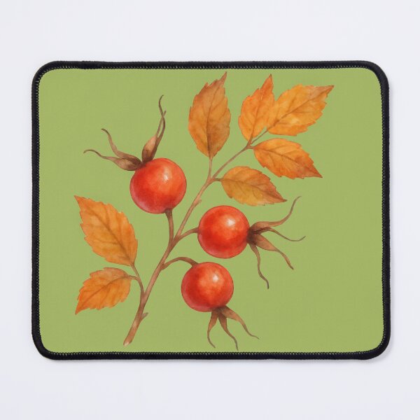 Item preview, A Watercolor Sprig of Autumn Rosehips designed and sold by IraBum.