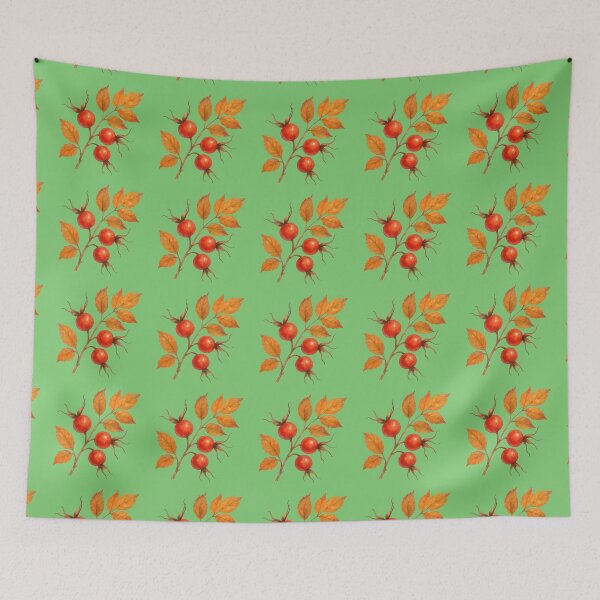 Item preview, A Watercolor Sprig of Autumn Rosehips designed and sold by IraBum.