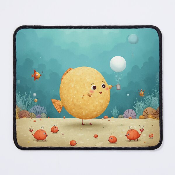 Item preview, Balloonfish Dreams – Whimsical Underwater Art designed and sold by Whimsical Hug.