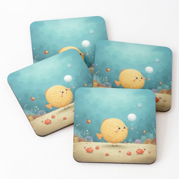 Item preview, Balloonfish Dreams – Whimsical Underwater Art designed and sold by Whimsical Hug.