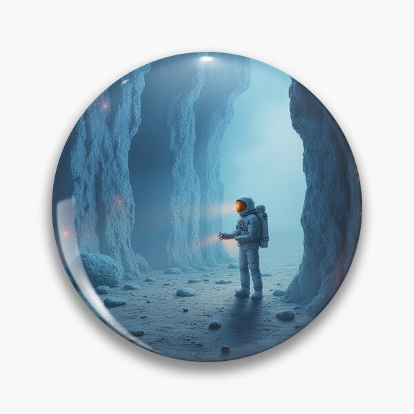 Item preview, Echoes of the Unknown – Astronaut in a Luminous Cave designed and sold by Whimsical Hug.
