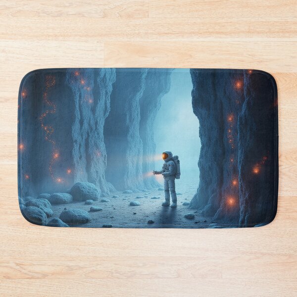 Item preview, Echoes of the Unknown – Astronaut in a Luminous Cave designed and sold by Whimsical Hug.