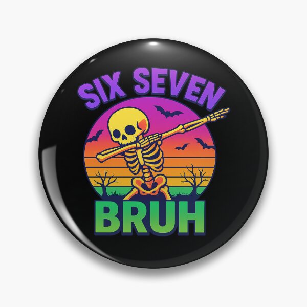 Item preview, Six Seven Bruh – Funny Dabbing Skeleton Halloween Design designed and sold by sssweetness.