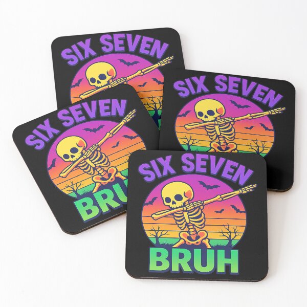 Item preview, Six Seven Bruh – Funny Dabbing Skeleton Halloween Design designed and sold by sssweetness.
