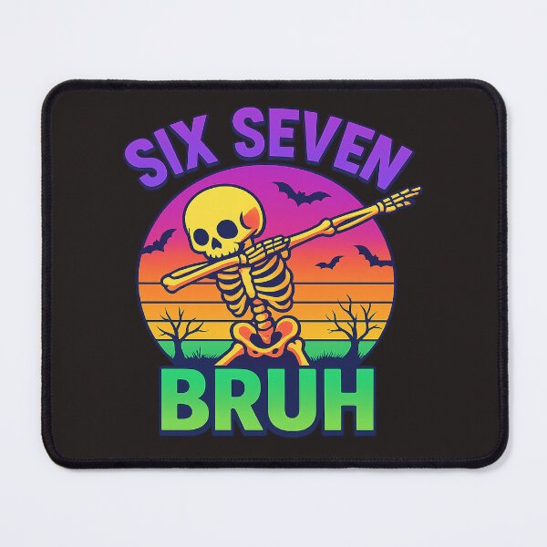 Item preview, Six Seven Bruh – Funny Dabbing Skeleton Halloween Design designed and sold by sssweetness.