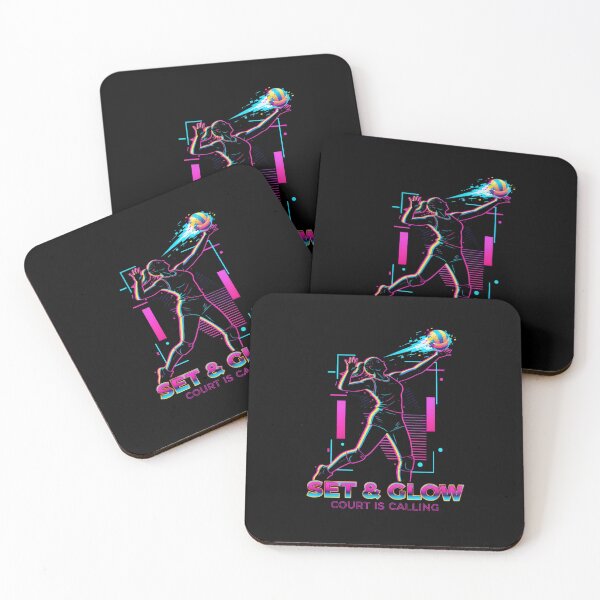 Item preview, Set & Glow – Neon Volleyball Energy Design designed and sold by daila70.
