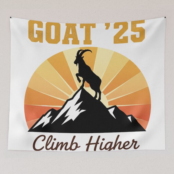 Item preview, GOAT ’25 | Climb Higher | Class of 2025 Motivational Design designed and sold by TrackinDaTrends.