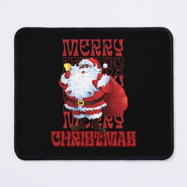 Item preview, Black Santa Claus: MERRY CHRISTMAS toy sack bell designed and sold by BeebsAndNugget.