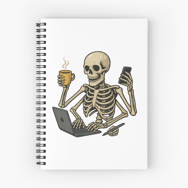 Item preview, Overworked Skeleton designed and sold by SilknMarble.
