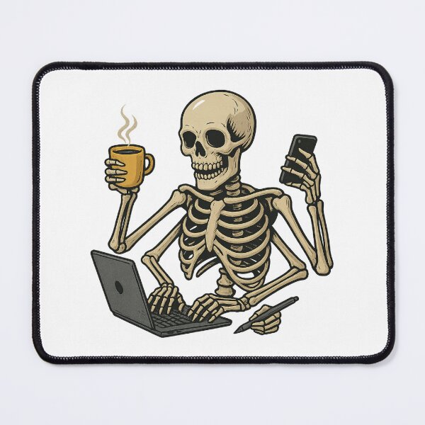 Item preview, Overworked Skeleton designed and sold by SilknMarble.