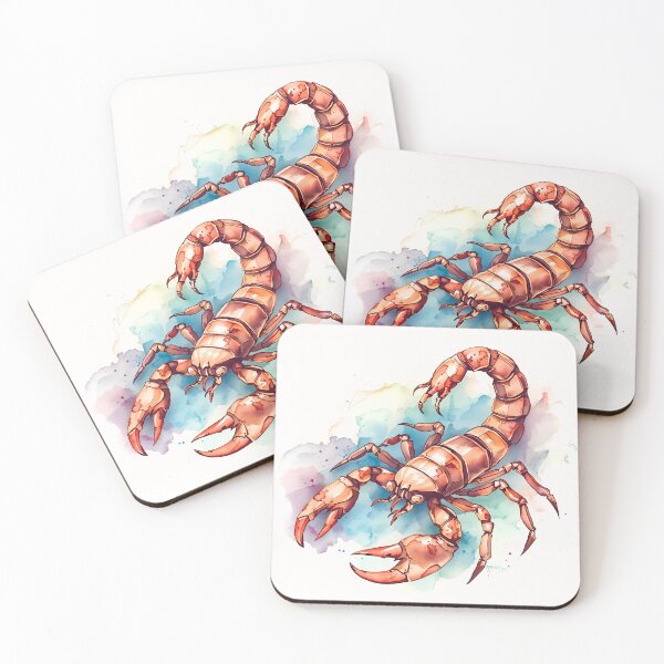 Item preview, Scorpio in Fiery Watercolors designed and sold by catcurio.