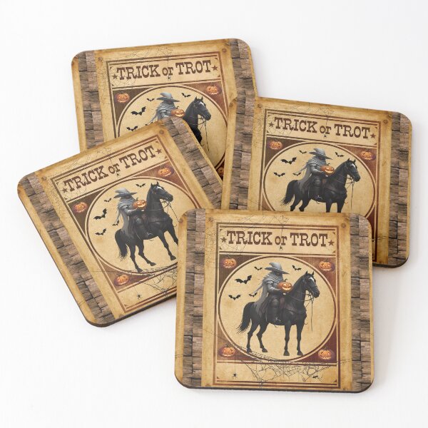 Item preview, Trick or Trot – Halloween Cowboy on Black Horse designed and sold by PROPera-design.