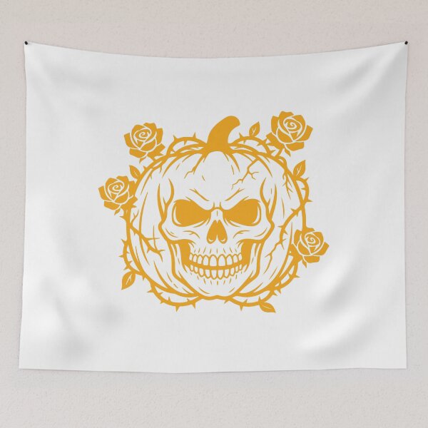 Item preview, Gothic Skull Jack-O-Lantern & Rose designed and sold by dcreagraph.
