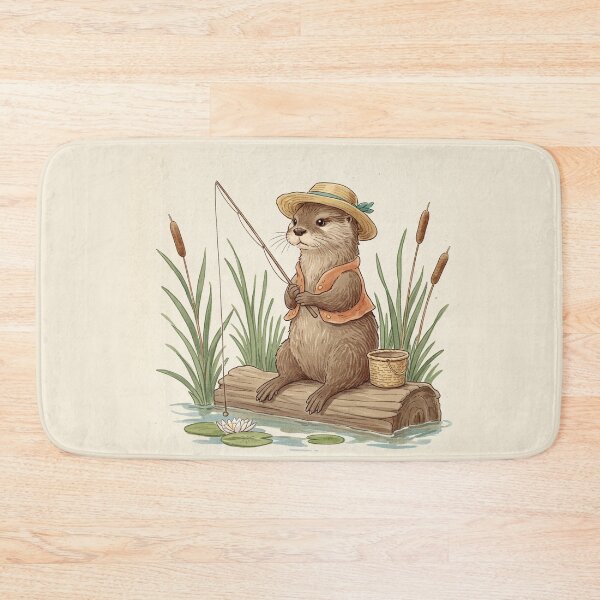 Item preview, Otter’s Peaceful Fishing Day designed and sold by Pasteltone.