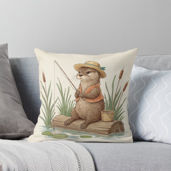 Item preview, Otter’s Peaceful Fishing Day designed and sold by Pasteltone.