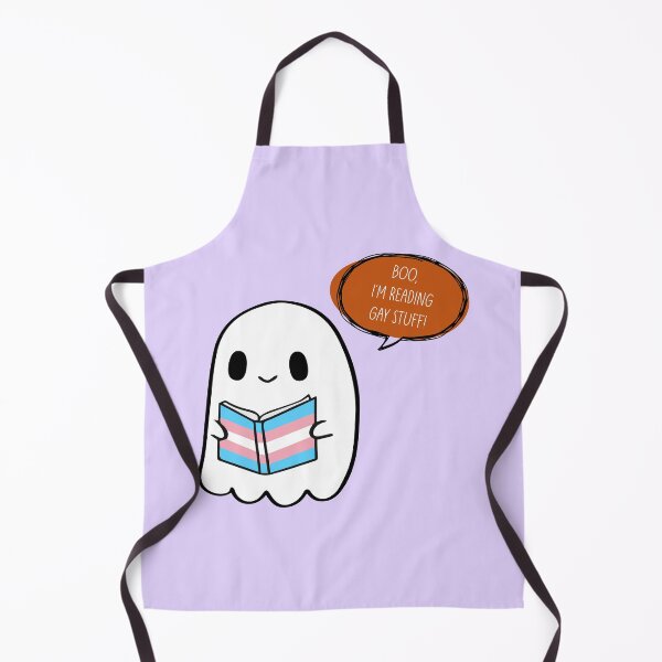 Item preview, Boo, I’m Reading Gay Stuff – Funny Halloween Trans Ghost designed and sold by Cannaxes Studio.