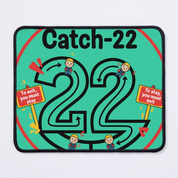 Item preview, Catch 22 | Paradox Design | Clever Irony Art | Witty Circular Thinking Illustration designed and sold by TrackinDaTrends.