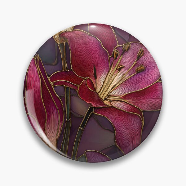 Item preview, Fall Lilies Stained Glass designed and sold by happywkndclub.