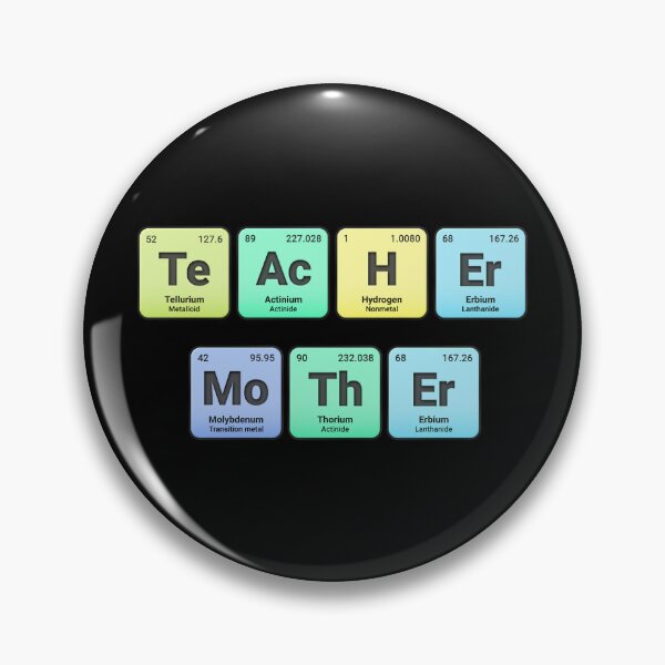 Artikelvorschau, Lehrermutter, Periodensystemelemente, personalisiertes Chemiedesign, Wissenschaftsgeschenk für Nerds & Studenten entworfen und verkauft von chipmuckdesignn.