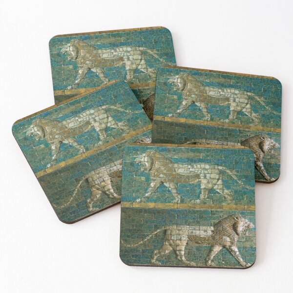Item preview, TWO BABYLONIAN  LIONS Antique Assyrian Art designed and sold by BulganLumini.