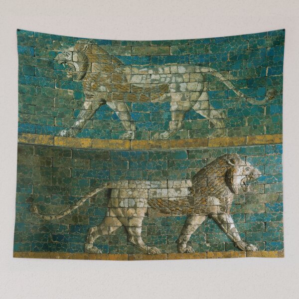 Item preview, TWO BABYLONIAN  LIONS Antique Assyrian Art designed and sold by BulganLumini.