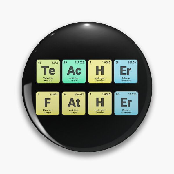 Artikelvorschau, Lehrervater, Periodensystemelemente, personalisiertes Chemiedesign, Wissenschaftsgeschenk für Nerds & Studenten entworfen und verkauft von chipmuckdesignn.