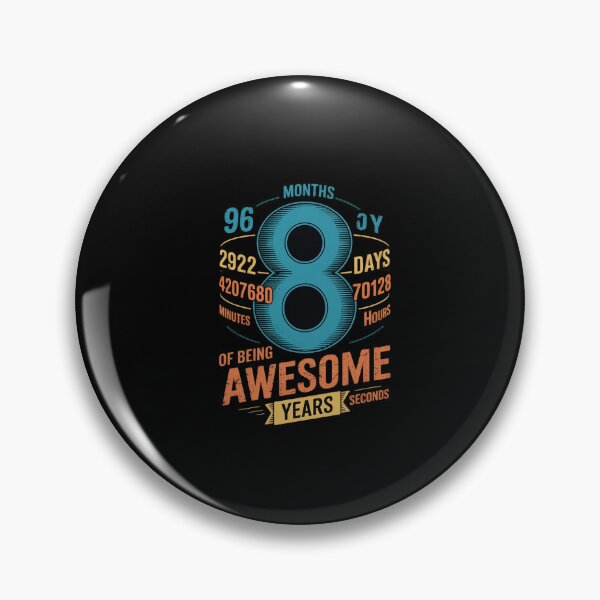 Item preview, 8 Years Of Being Awesome Math Lover Kids 8th Birthday Party  designed and sold by ClassicAnthony.
