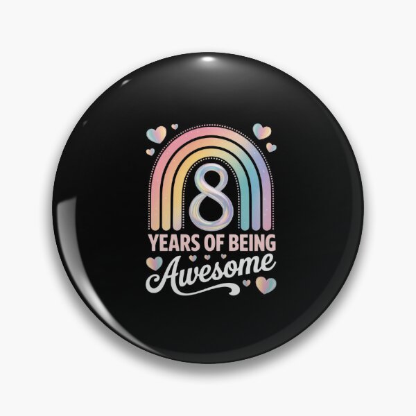 Item preview, 8 Years Of Being Awesome Rainbow Tie Dye 8th Birthday Girl  designed and sold by ClassicAnthony.