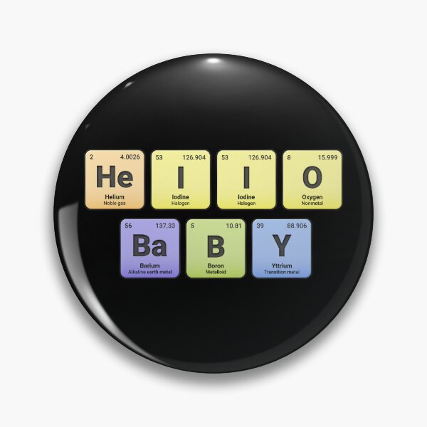Artikelvorschau, Hallo Baby, Periodensystemelemente, personalisiertes Chemiedesign, Wissenschaftsgeschenk für Nerds & Studenten entworfen und verkauft von chipmuckdesignn.