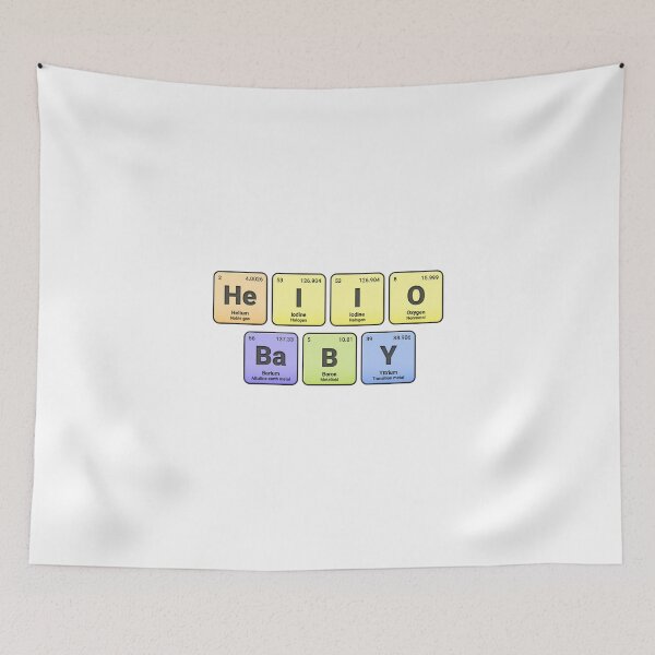 Item preview, Hello Baby,  Periodic Table Elements, Personalized Chemistry Design, Science Gift for Nerds & Students designed and sold by chipmuckdesignn.