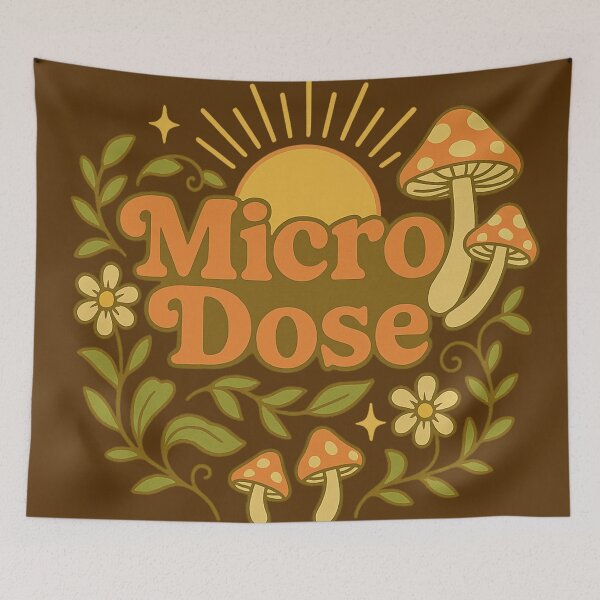 Item preview, Micro Dose – 70s Retro Boho Mushroom designed and sold by getpressedshirt.