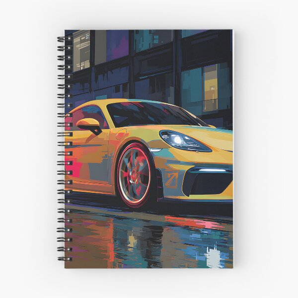 Item preview, Porsche 718 Cayman GT4 Creative Wall Art Print designed and sold by AutoPopStudio.
