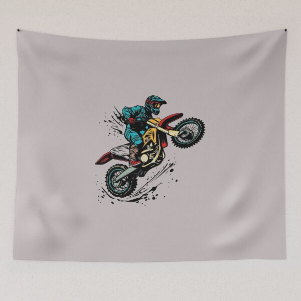 Item preview, Motocross Vector Illustration Professional Dirt Bike Racing Extreme Sports Art designed and sold by Lineesh Kumar.