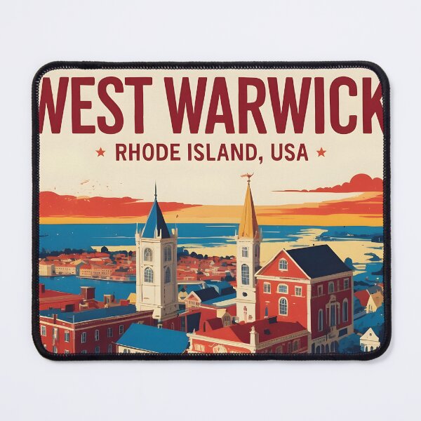 Item preview, West Warwick Rhode Island 1950s USA Vintage Travel Tourism designed and sold by TravelersGems.