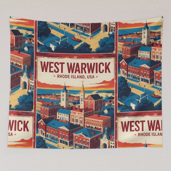 Item preview, West Warwick Rhode Island 1950s USA Vintage Travel Tourism designed and sold by TravelersGems.