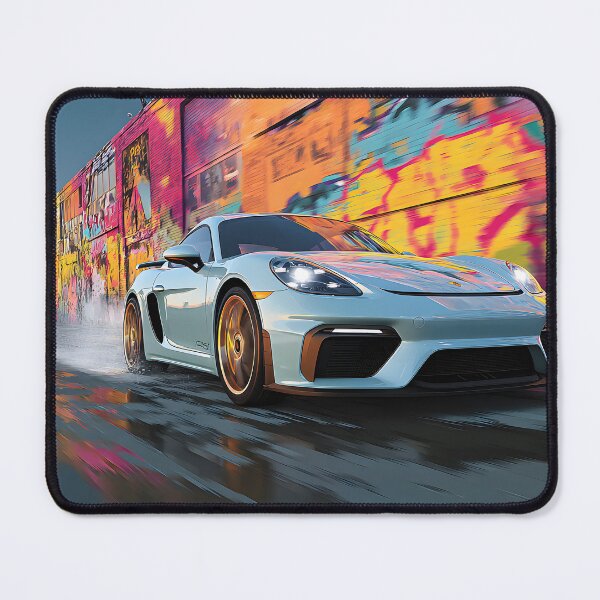 Item preview, Unique Pop Art Porsche 718 Cayman GT4 Painting designed and sold by AutoPopStudio.