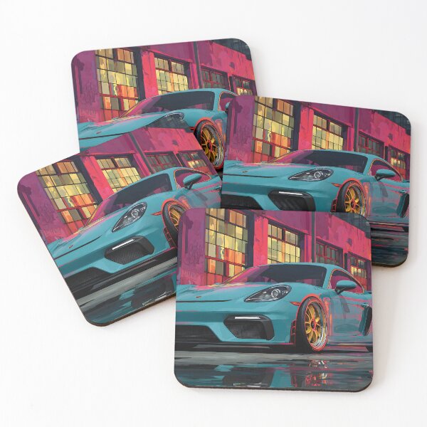 Item preview, Porsche 718 Cayman GT4 Cool Car Pop Art Poster designed and sold by AutoPopStudio.