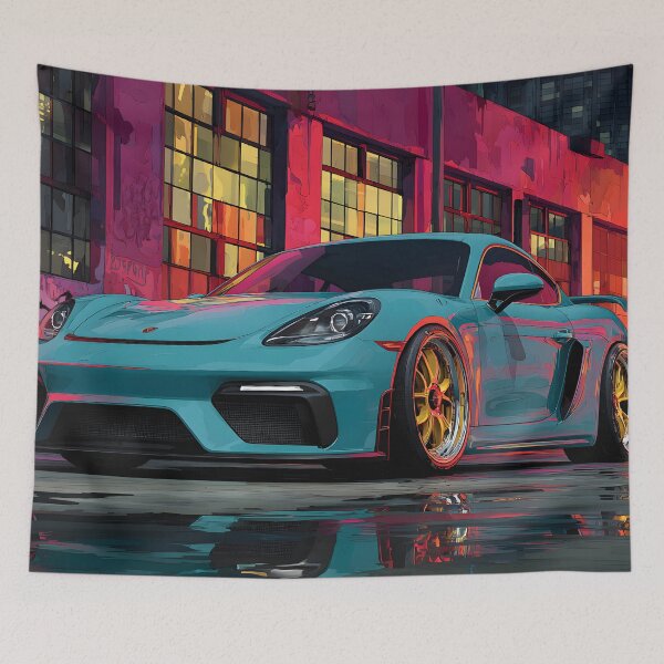 Item preview, Porsche 718 Cayman GT4 Cool Car Pop Art Poster designed and sold by AutoPopStudio.