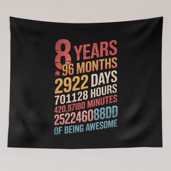 Item preview, 8th Birthday 8 Years of Being Awesome  8 Years Old  designed and sold by ClassicAnthony.