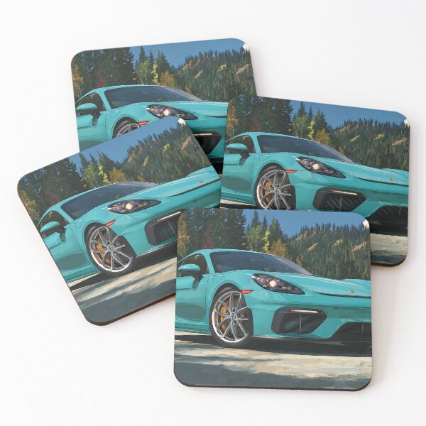 Item preview, Porsche 718 Cayman GT4 Collectible Pop Art Artwork designed and sold by AutoPopStudio.