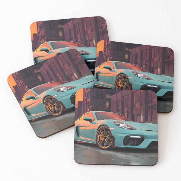 Item preview, Porsche 718 Cayman GT4 Bold Pop Art Wall Print designed and sold by AutoPopStudio.