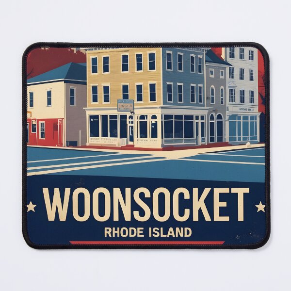 Item preview, Woonsocket Rhode Island 1950s USA Vintage Travel Tourism designed and sold by TravelersGems.