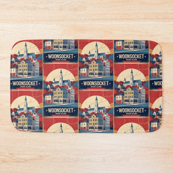 Item preview, Woonsocket Rhode Island 1950s USA Vintage Travel Tourism designed and sold by TravelersGems.