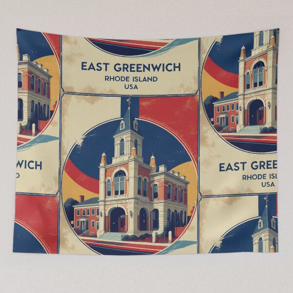 Item preview, East Greenwich Rhode Island 1950s USA Vintage Travel Tourism designed and sold by TravelersGems.