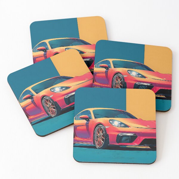 Item preview, Porsche 718 Cayman GT4 Modern Pop Art Home Décor designed and sold by AutoPopStudio.
