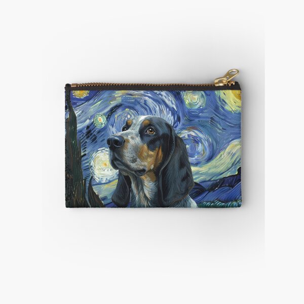 Item preview, Bluetick coonhound in the nigth with star and moon, impressionism, famous painting, Starry Night Style Van Gogh painting bluetick coonhound Lover designed and sold by Collagedream.