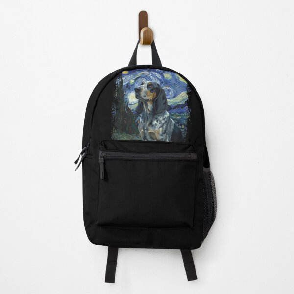 Item preview, Bluetick coonhound in the nigth with star and moon, impressionism, famous painting, Starry Night Style Van Gogh painting bluetick coonhound Lover designed and sold by Collagedream.